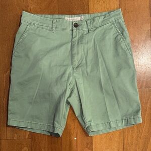 Men's Sage Green Flat Front Shorts